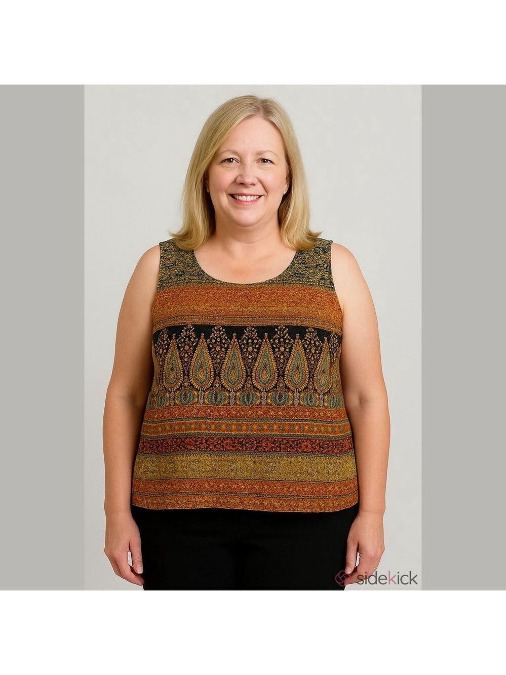 White Stag Plus Paisley Tank Top XL